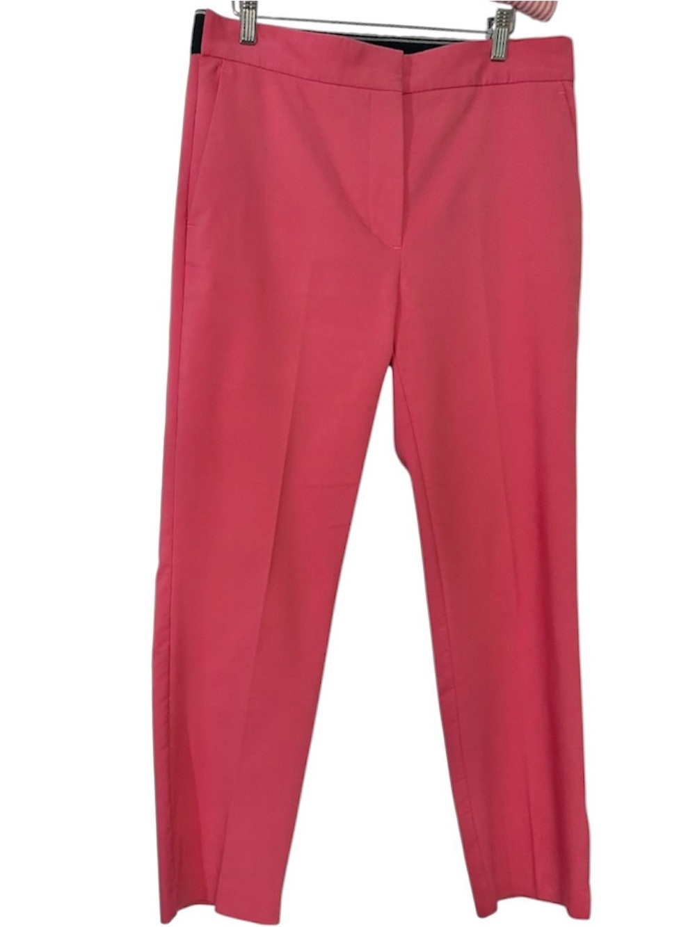 Zara Straight-Leg Pants in pink, back elastic waistband. Size XL cotton blend